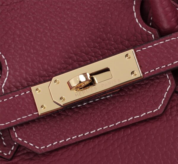 HERMÈS BIRKIN B25 TOGO GRENAT GHW ROUGE GRENAT 25CM - Image 3