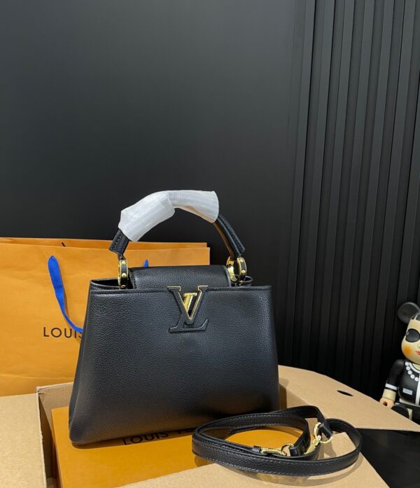 LOUIS VUITTON CAPUCINES BB BAG BLACK 27CM M94755 - Image 2