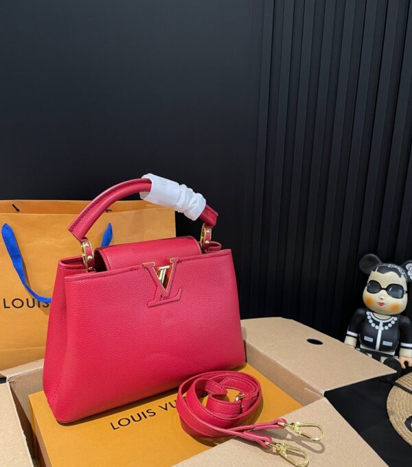 LOUIS VUITTON CAPUCINES BB BAG SCARLET RED 27CM M52689 - Image 2