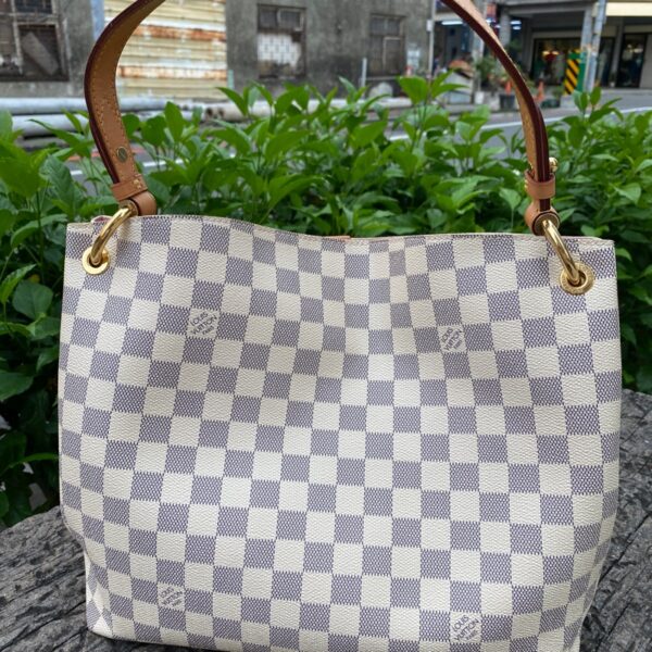 LOUIS VUITTON GRACEFUL PM DAMIER AZUR 35CM N42249 - Image 5