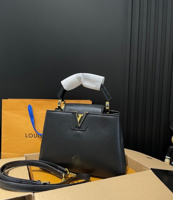 LOUIS VUITTON CAPUCINES BB BAG BLACK 27CM M94755 - Image 3