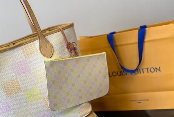 LOUIS VUITTON NEVERFULL MM DAMIER CANVAS PEACH 31CM N40668 - Image 4