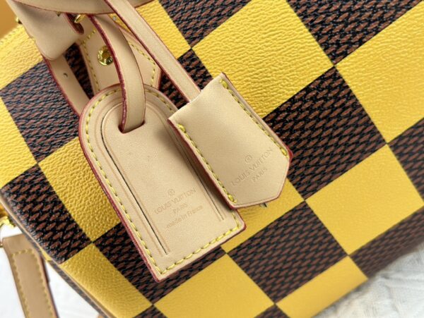 LOUIS VUITTON SPEEDY 25 BANDOULIÈRE DAMIER POP YELLOW 25CM N40584 - Image 4