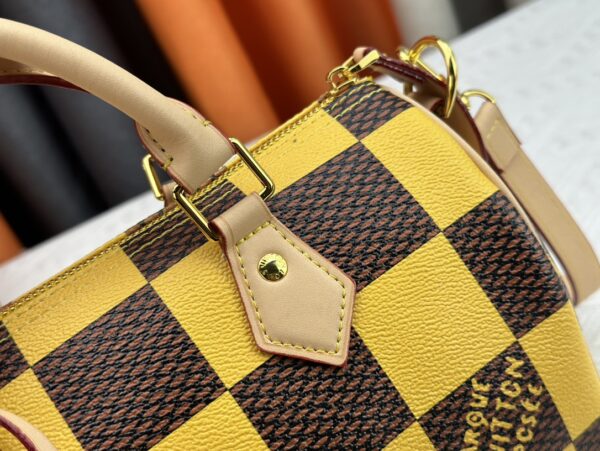 LOUIS VUITTON SPEEDY 25 BANDOULIÈRE DAMIER POP YELLOW 25CM N40584 - Image 6