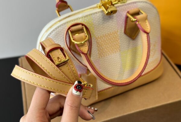 LOUIS VUITTON ALMA BB DAMIER CANVAS PEACH 23CM N40516 - Image 7