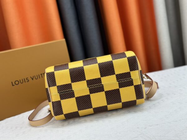 LOUIS VUITTON SPEEDY 25 BANDOULIÈRE DAMIER POP YELLOW 25CM N40584 - Image 7