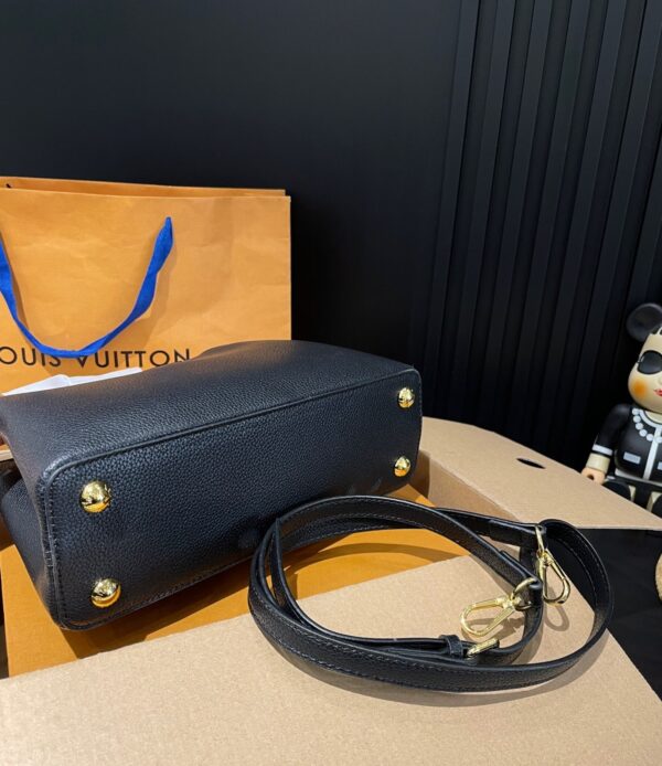 LOUIS VUITTON CAPUCINES BB BAG BLACK 27CM M94755 - Image 9