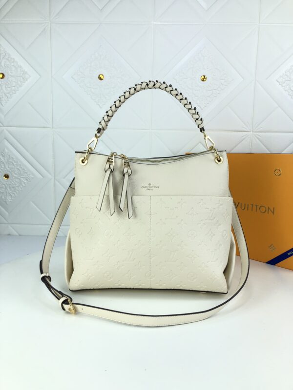 LOUIS VUITTON MAIDA HOBO HANDBAG WHITE 33CM - Image 10