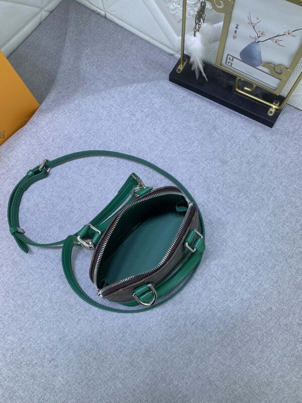 LOUIS VUITTON MINI ALMA MONOGRAM CANVAS MIX WITH GREEN 18CM M83204 - Image 7