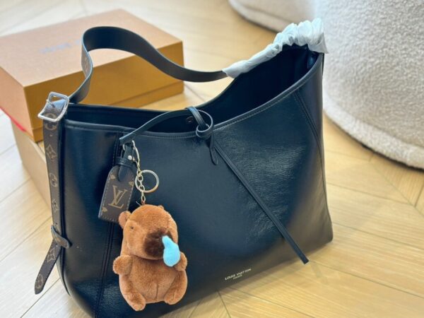 LOUIS VUITTON CARRYALL DARK MM BLACK 39CM M25143 - Image 2