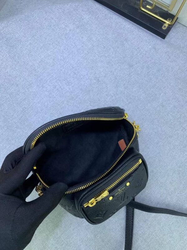 LOUIS VUITTON MINI BUMBAG BLACK MONOGRAM EMPREINTE 17CM M46917 - Image 2