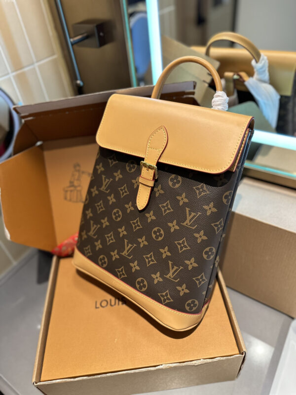 LOUIS VUITTON SOHO BACKPACK MONOGRAM CANVAS BEIGE 30CM - Image 2
