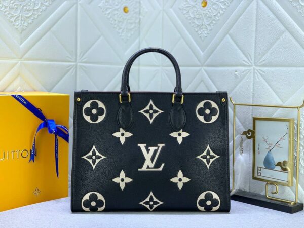 LOUIS VUITTON ONTHEGO MM BLACK CREAM 34CM M45495 - Image 2