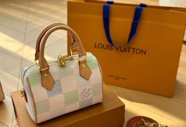 LOUIS VUITTON SPEEDY BANDOULIÈRE DAMIER CANVAS PISTACHIO 20CM N40515 - Image 2