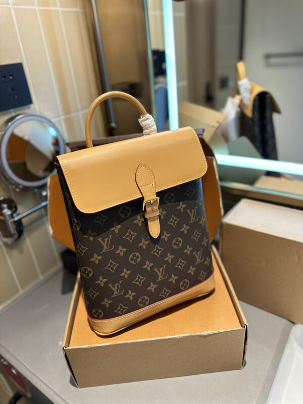 LOUIS VUITTON SOHO BACKPACK MONOGRAM CANVAS BEIGE 30CM - Image 3