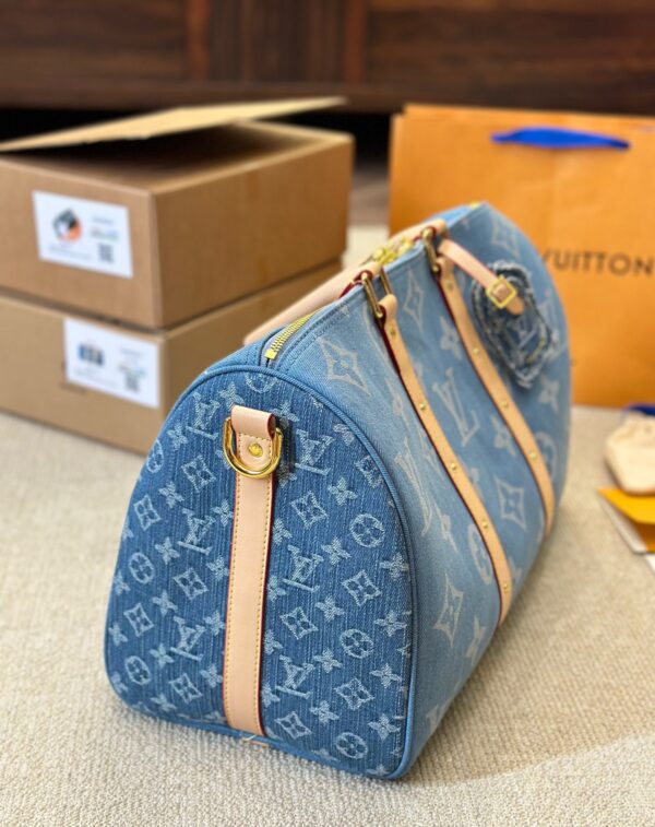 LOUIS VUITTON KEEPALL BANDOULIÈRE DENIM BLUE 40CM M24315 - Image 6