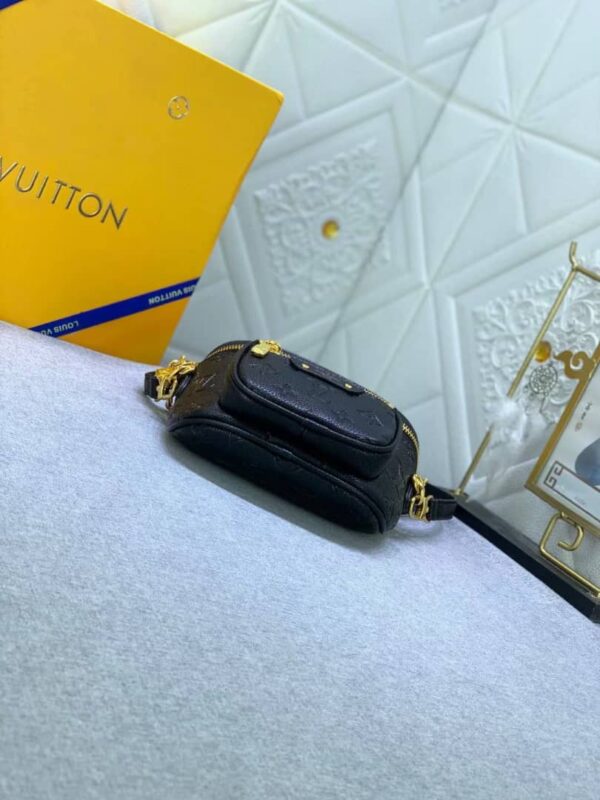 LOUIS VUITTON MINI BUMBAG BLACK MONOGRAM EMPREINTE 17CM M46917 - Image 7
