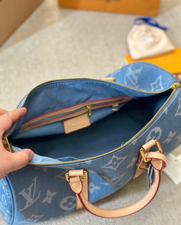 LOUIS VUITTON KEEPALL BANDOULIÈRE DENIM BLUE 40CM M24315 - Image 9