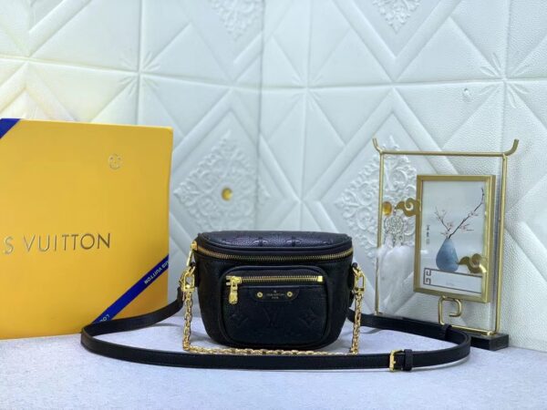 LOUIS VUITTON MINI BUMBAG BLACK MONOGRAM EMPREINTE 17CM M46917 - Image 10