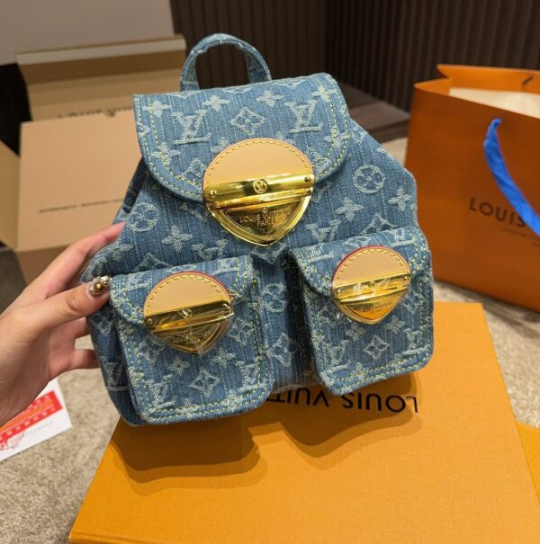 LOUIS VUITTON BACKPACK VENICE DENIM BLUE 20CM M46836 - Image 2