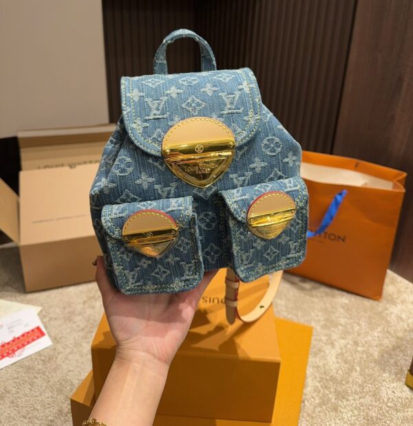 LOUIS VUITTON BACKPACK VENICE DENIM BLUE 20CM M46836 - Image 3