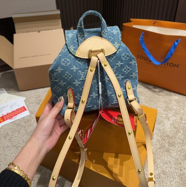 LOUIS VUITTON BACKPACK VENICE DENIM BLUE 20CM M46836 - Image 4