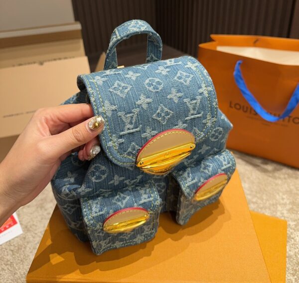 LOUIS VUITTON BACKPACK VENICE DENIM BLUE 20CM M46836 - Image 6
