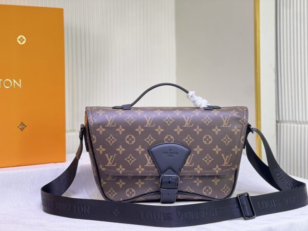 LOUIS VUITTON MONTSOURIS MONOGRAM MESSANGER BAG BROWN 34CM - Image 2