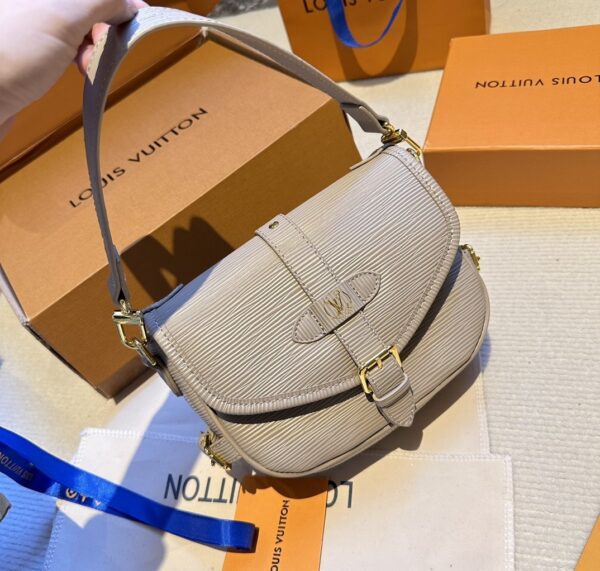 LOUIS VUITTON SAUMUR BB BAG GREY 20CM - Image 2