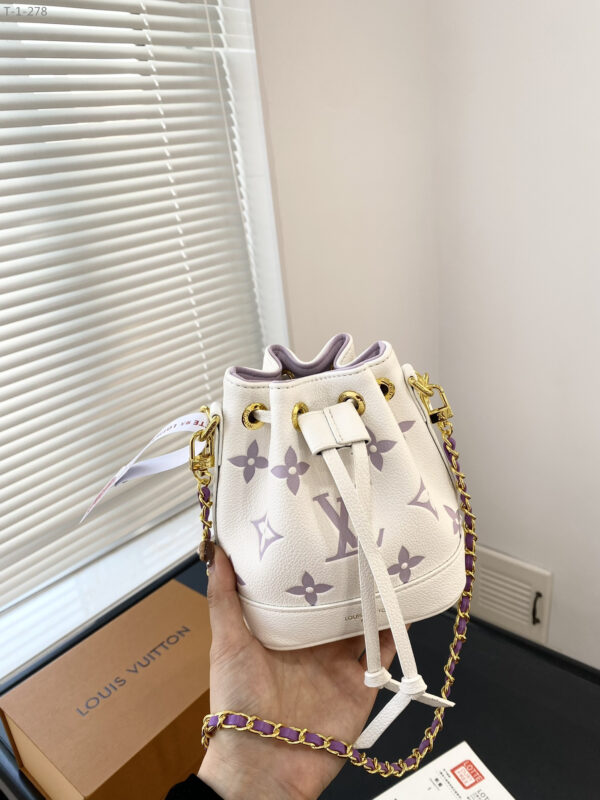 LOUIS VUITTON NOE NANO WHITE WITH PURPLE 17CM M82933 - Image 2