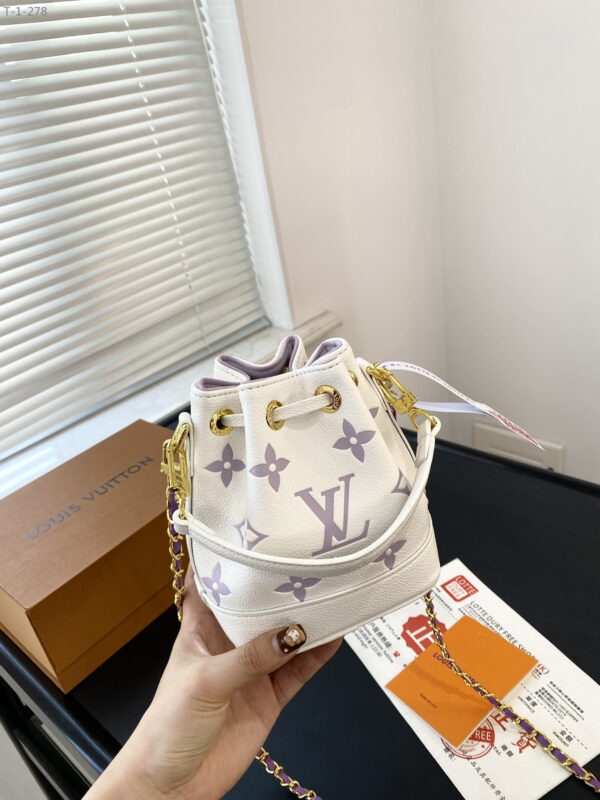 LOUIS VUITTON NOE NANO WHITE WITH PURPLE 17CM M82933 - Image 4