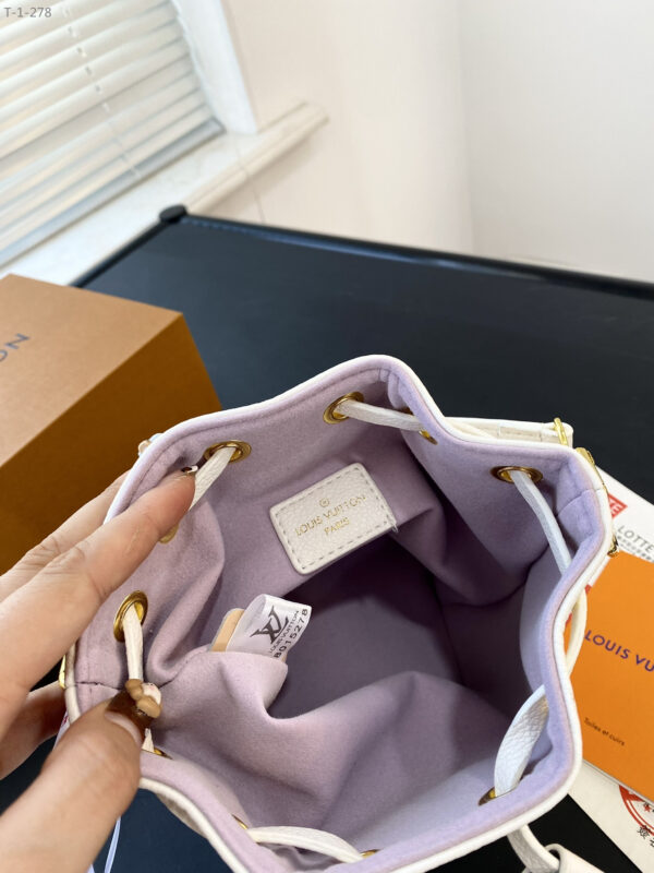 LOUIS VUITTON NOE NANO WHITE WITH PURPLE 17CM M82933 - Image 9