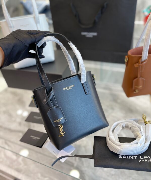 SAINT LAURENT SHOPPING SAINT LAURENT MINI BAG IN BOX BLACK 18CM 773995AADDI1000 - Image 2