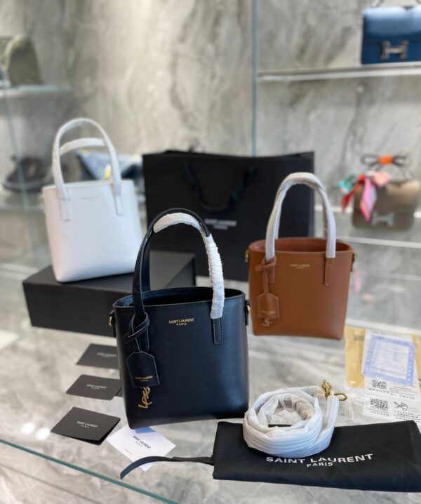 SAINT LAURENT SHOPPING SAINT LAURENT MINI BAG IN BOX BLACK 18CM 773995AADDI1000 - Image 3