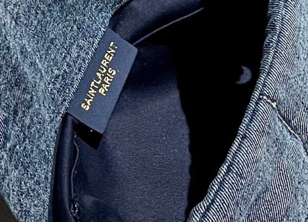 SAINT LAURENT PUFFER MEDIUM IN SUEDE AND DENIM 30CM 5774752PT674575 - Image 10