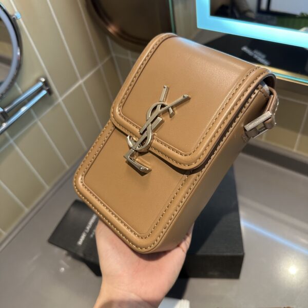 SAINT LAURENT SOLFERINO MINI BAG IN SMOOTH LEATHER FOX 11CM 7539630SX0E2536 - Image 4