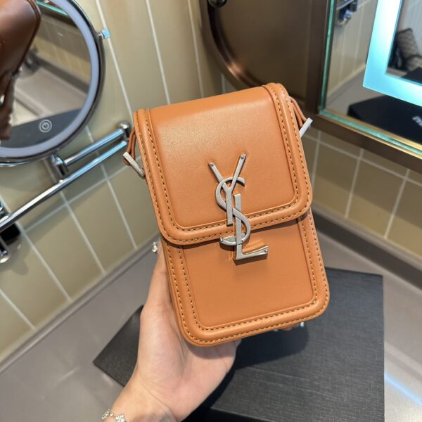 SAINT LAURENT SOLFERINO MINI BAG IN SMOOTH LEATHER FOX 11CM 7539630SX0E2536 - Image 2