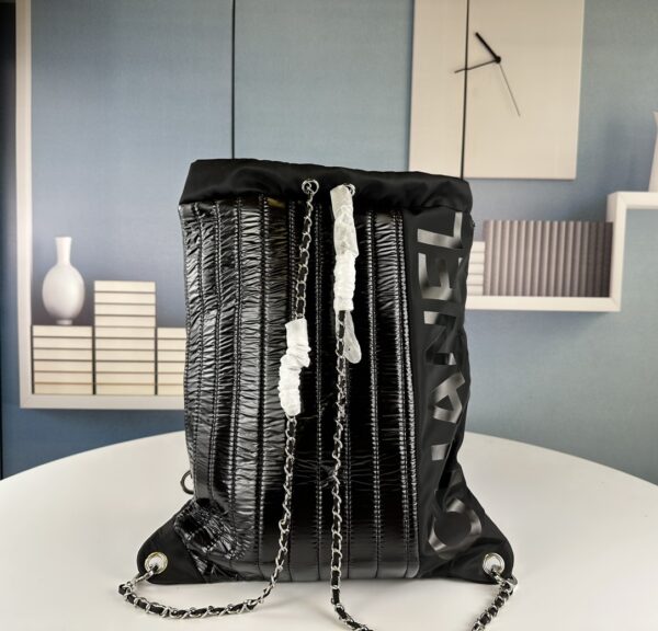CHANEL COCO SPORT BACKPACK NYLON BLACK 41CM - Image 6