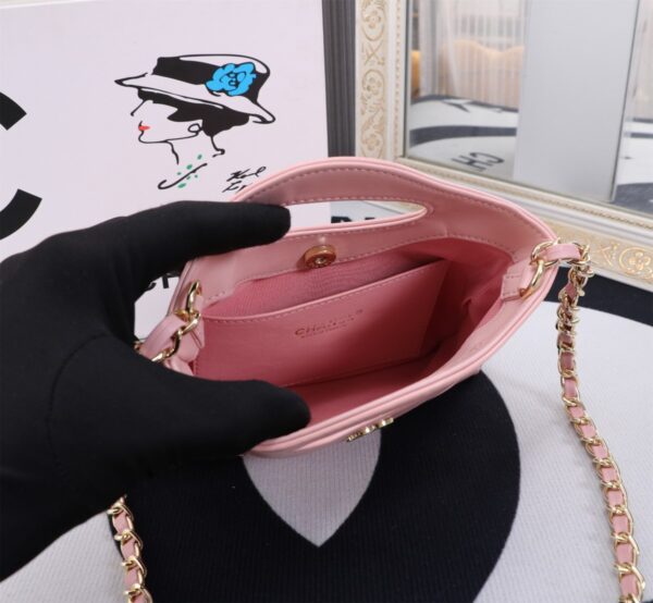 CHANEL SHOPPING BAG SHINY PINK 19CM AS4854 B16220 NW784 - Image 8