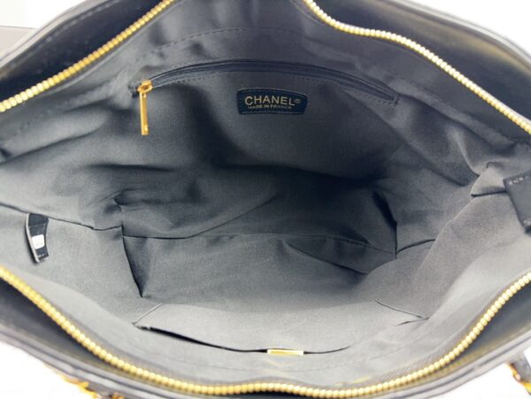 CHANEL CAMELLIA TOTE BAG ON CHAIN WOC BLACK 41CM - Image 9