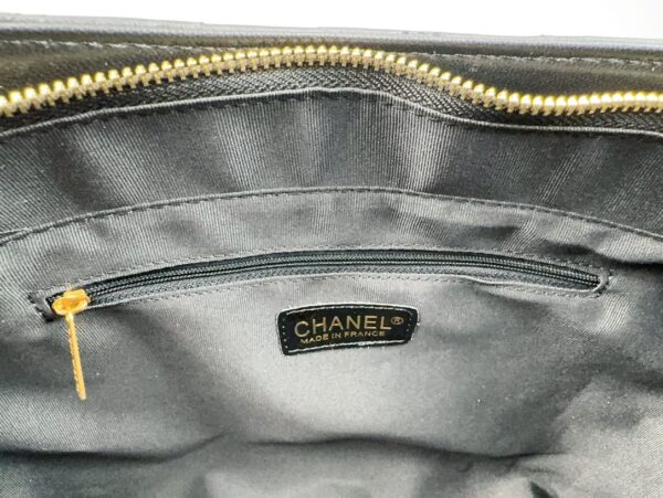 CHANEL CAMELLIA TOTE BAG ON CHAIN WOC BLACK 41CM - Image 7
