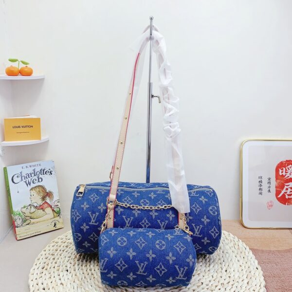 LOUIS VUITTON PAPILLON MONOGRAM DENIM BLUE 29CM M46830 - Image 4