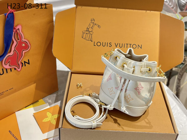 LOUIS VUITTON NANOE HANDBAG WHITE 16CM M23088 - Image 8