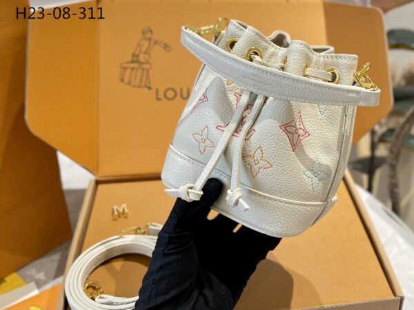 LOUIS VUITTON NANOE HANDBAG WHITE 16CM M23088 - Image 7