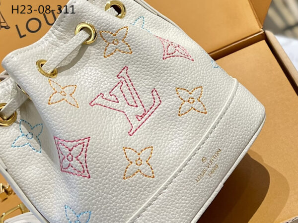 LOUIS VUITTON NANOE HANDBAG WHITE 16CM M23088 - Image 5