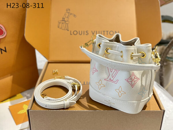 LOUIS VUITTON NANOE HANDBAG WHITE 16CM M23088 - Image 3