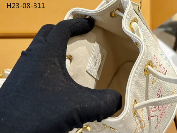 LOUIS VUITTON NANOE HANDBAG WHITE 16CM M23088 - Image 2