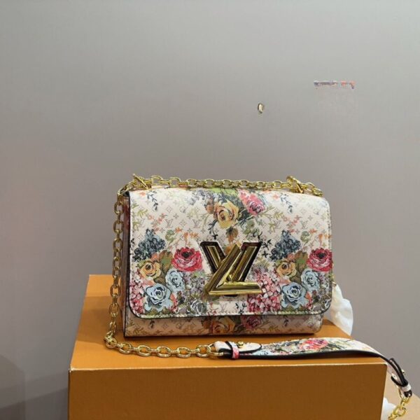 LOUIS VUITTON TWIST BAG FLOWER BEIGE 22CM - Image 3