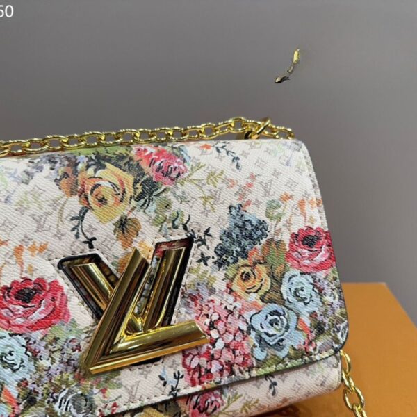 LOUIS VUITTON TWIST BAG FLOWER BEIGE 22CM - Image 2