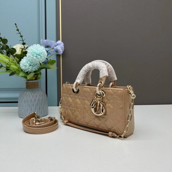 DIOR MEDIUM LADY D JOY BAG CANNAGE BEIGE 26CM M0540ONGE M51U - Image 3